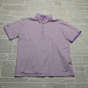 G Mac Polo Shirt Adult XL Purple Spotted Pima Cotton Short Sleeve Golf Causal